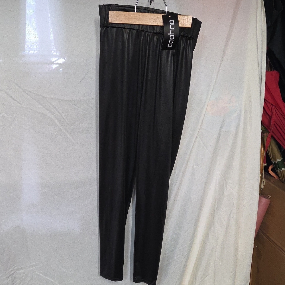 Boohoo Dark Faux Leather leggings